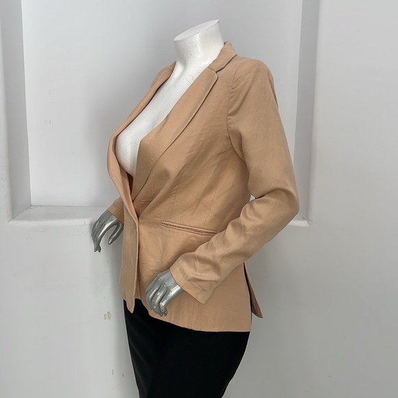 Sincerely Jules Women Riley Blazer Tan Size L NWT - Picture 3 of 14